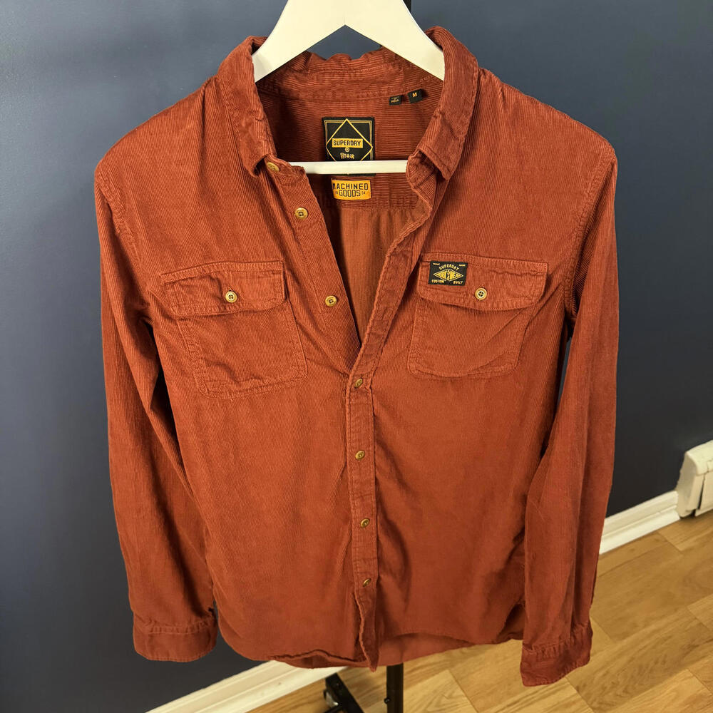 Superdry, Trailsman Cord Shirt, Rust Colour, Mens Medium